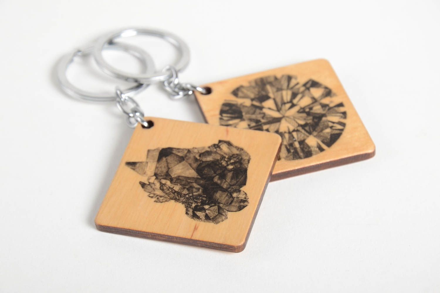 Handmade keychain designer keychains wooden souvenirs gift for him 2 items photo 4