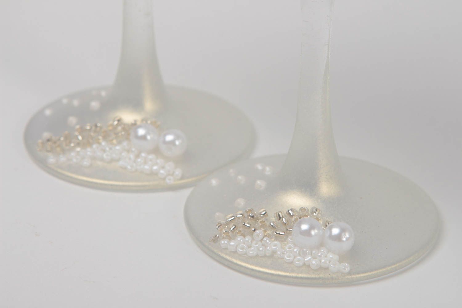 Copas de novios hechas a mano vasos de cristal decorados vajilla original foto 4