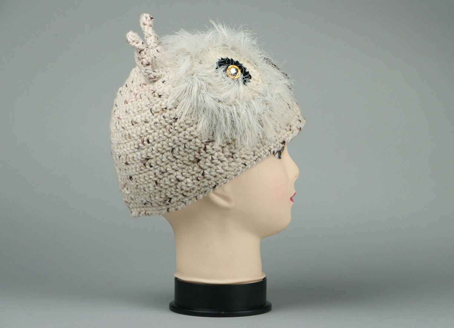 Knitted hat Owl photo 1