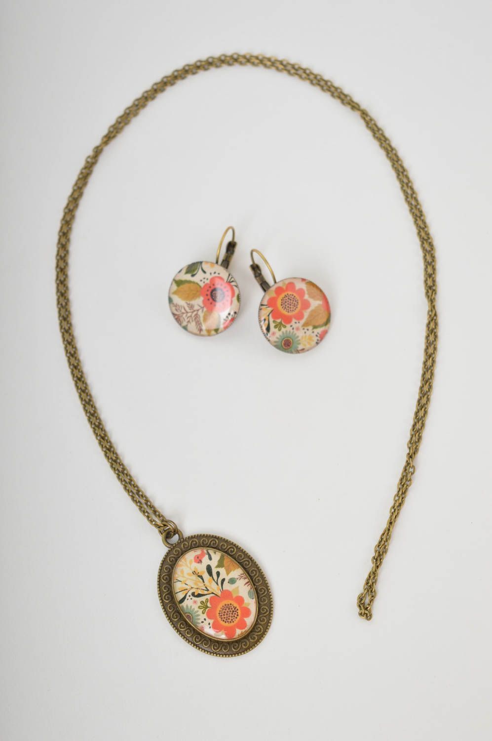 Handmade unusual jewelry lovely cute pendant feminine designer earrings photo 3