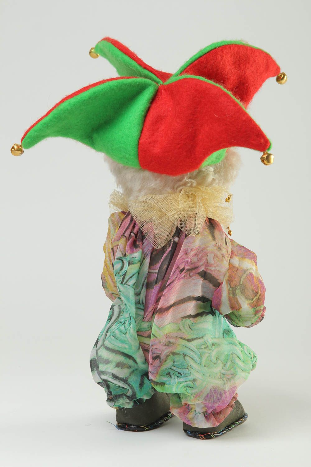 Игрушка ручной работы декоративная игрушка интересный подарок мишка-клоун фото 4