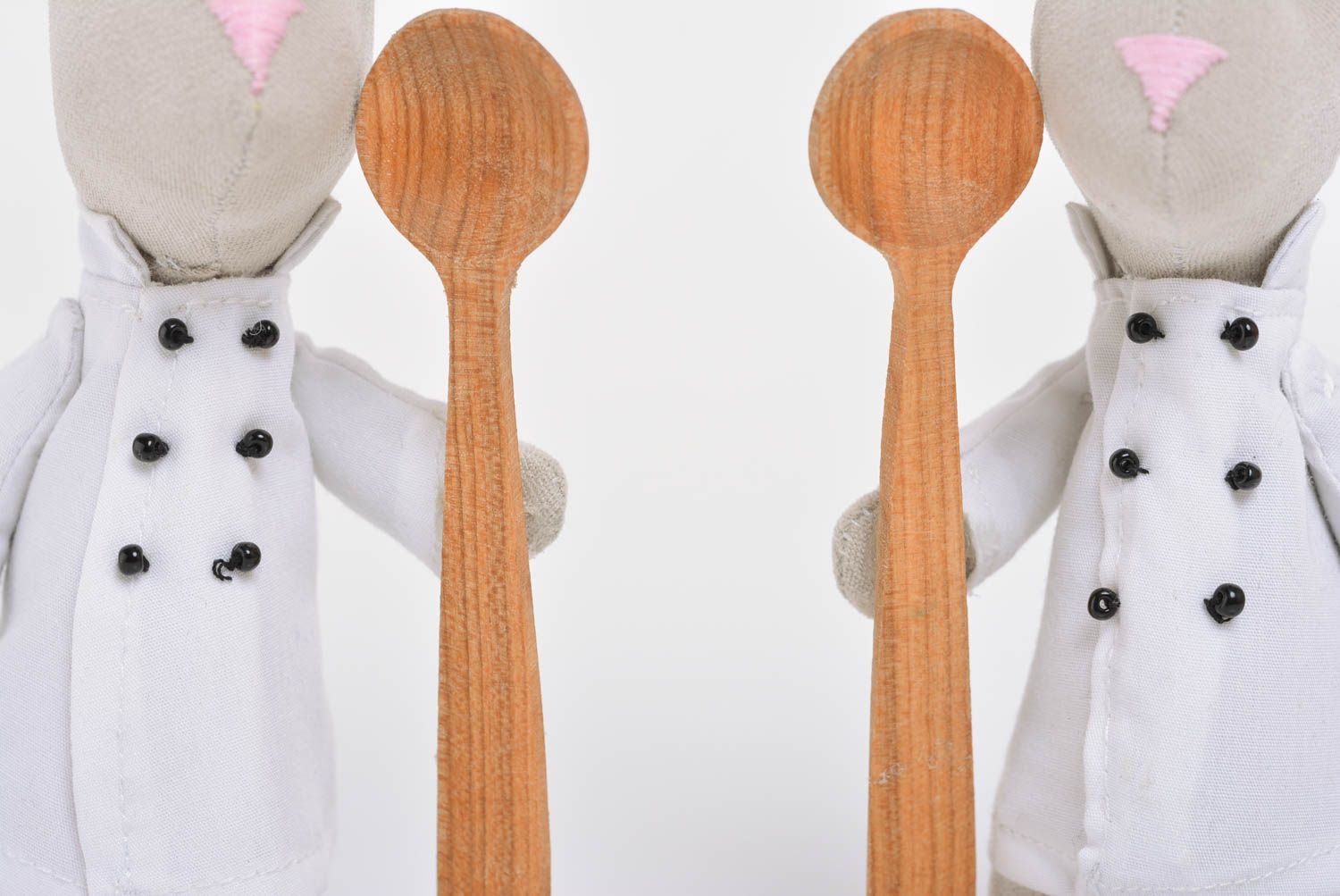 Deux peluches souris faites main en coton originales jouets pour enfant photo 3