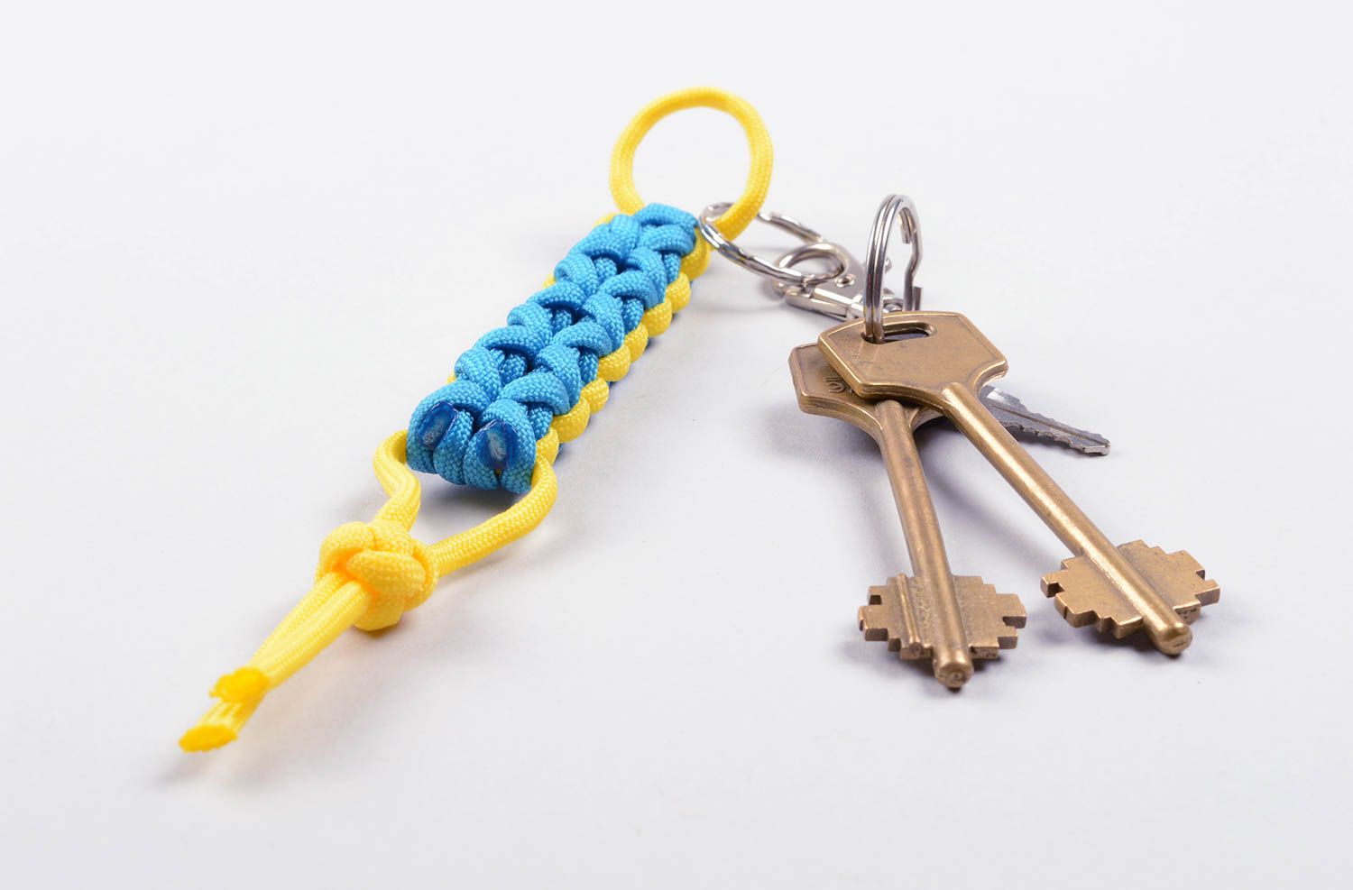 Handmade designer blue keychain stylish accessory for keys cute souvenir photo 1