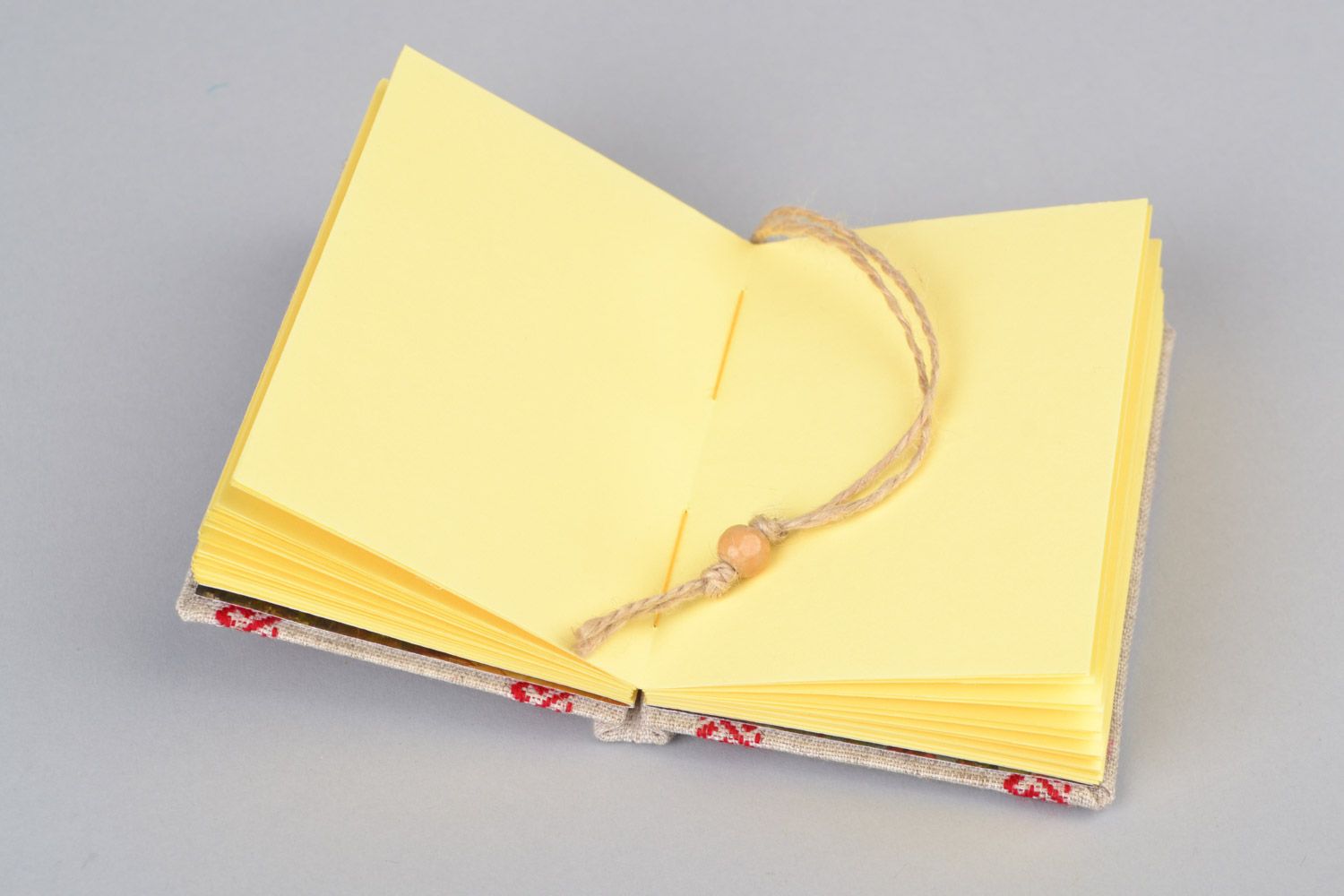 Handgemachtes Notizbuch mit Decke aus Stoff 60 Seiten im Ethno Stil für Mädchen foto 5