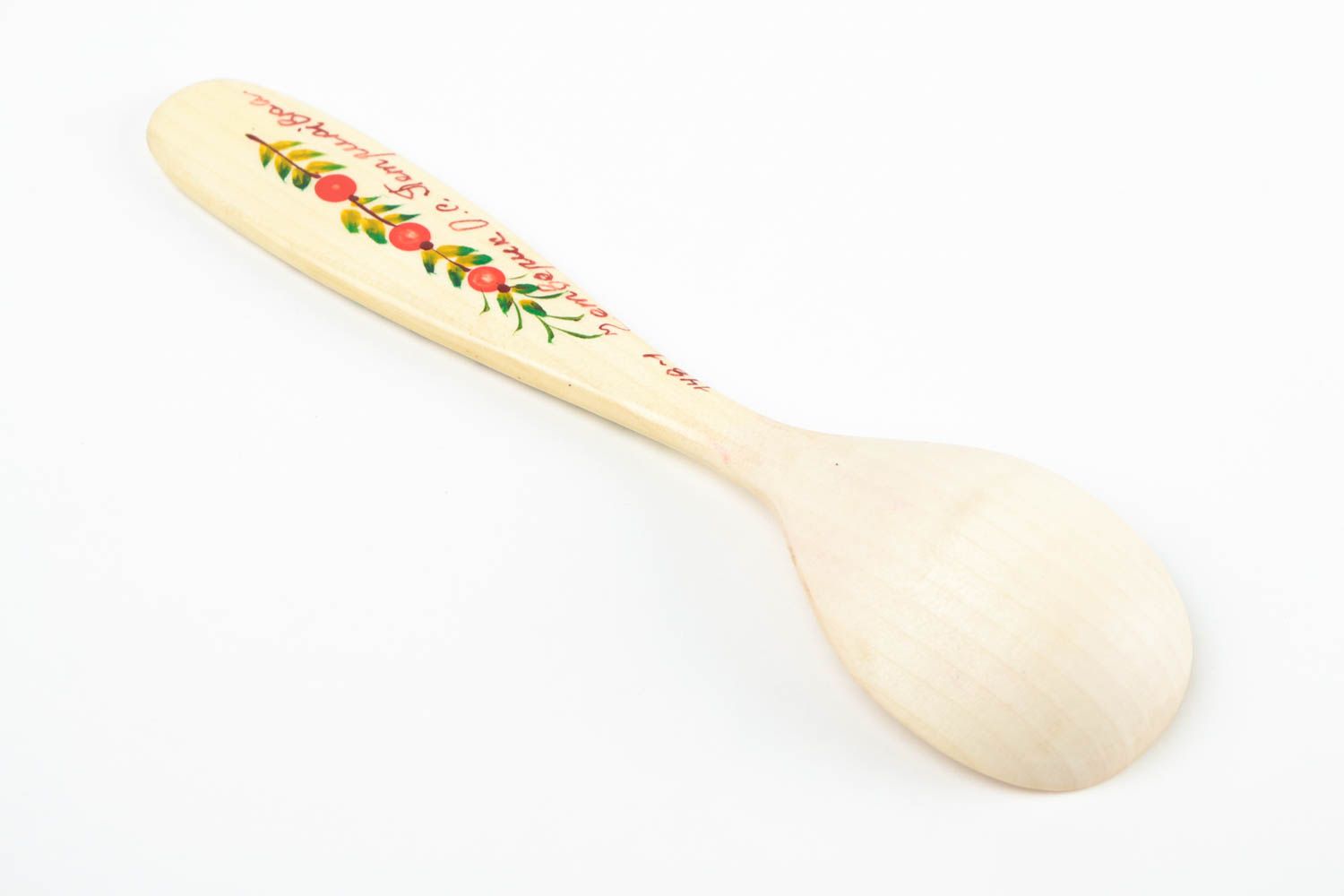 Cuchara de madera decorada hecha a mano utensilio de cocina accesorio de cocina foto 5