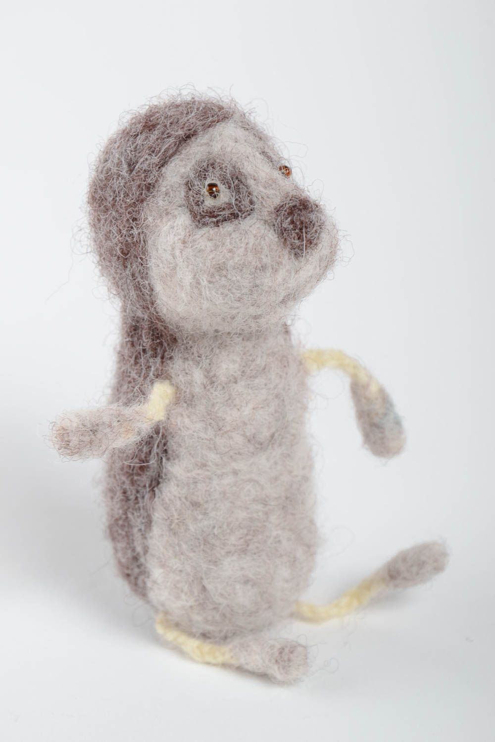 Jouet hérisson Peluche faite main en laine feutrée petite Cadeau pour enfant photo 5