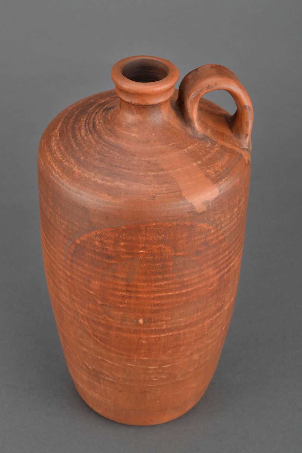 Extra-large 14 inches 150 oz terracotta bottle shape wine or water carafe 6 lb photo 4