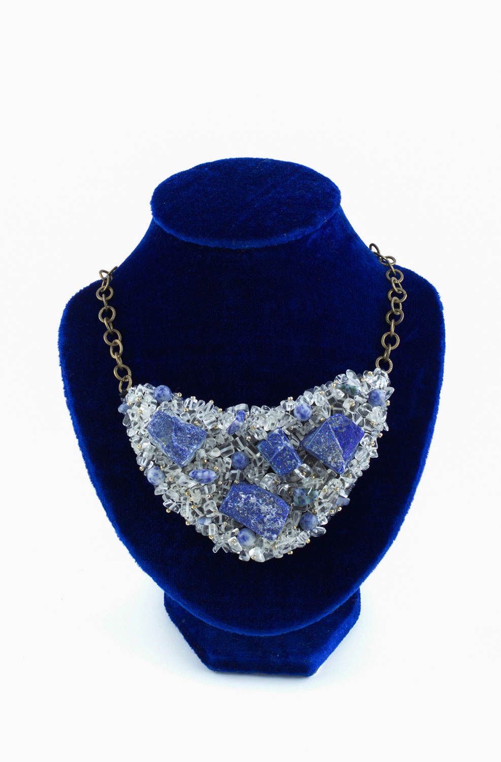 Handmade elegant cute necklace designer stylish jewelry natural stone necklace photo 2