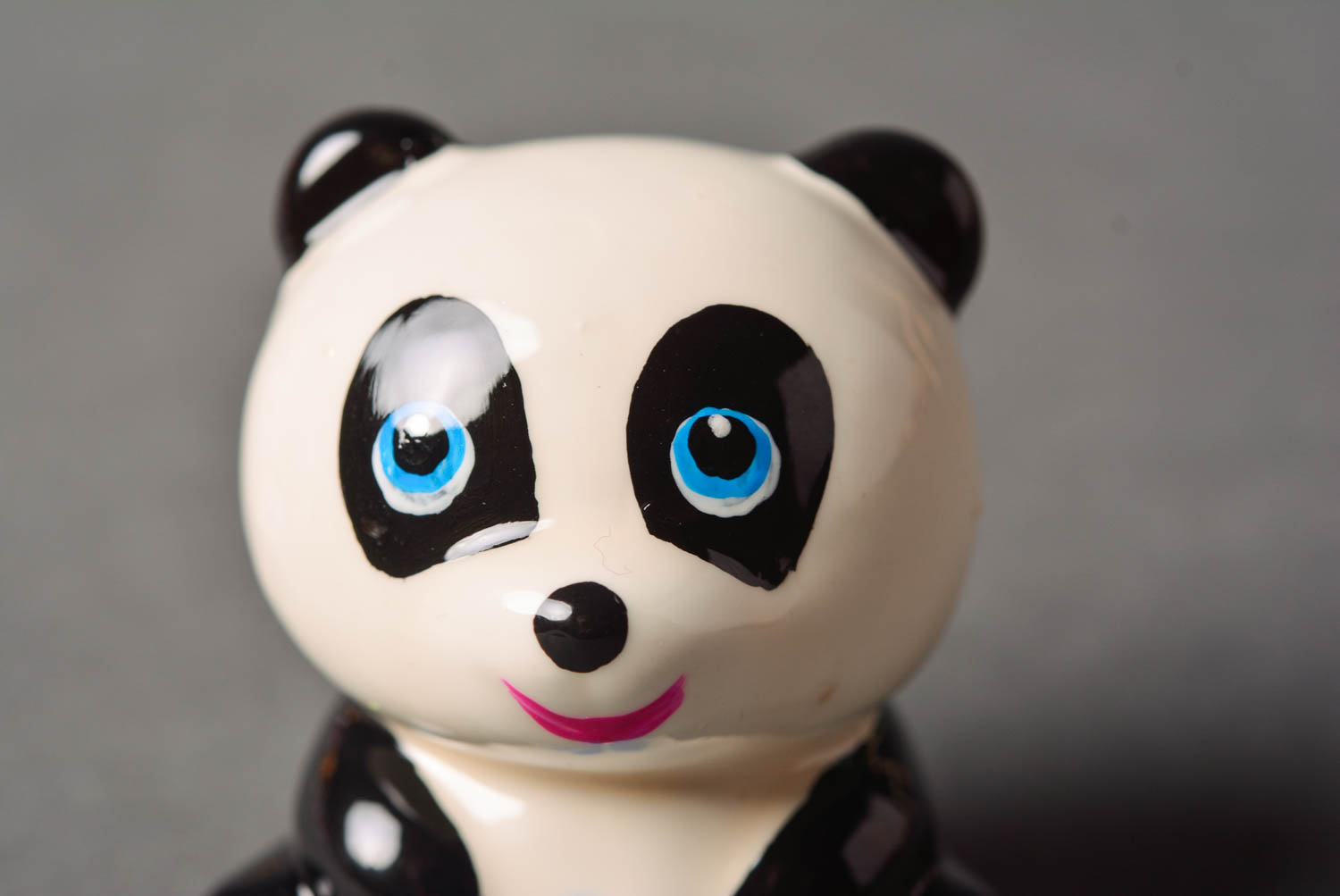 Statuetta in gesso fatta a mano figurina decorativa piccola panda carina
 foto 4