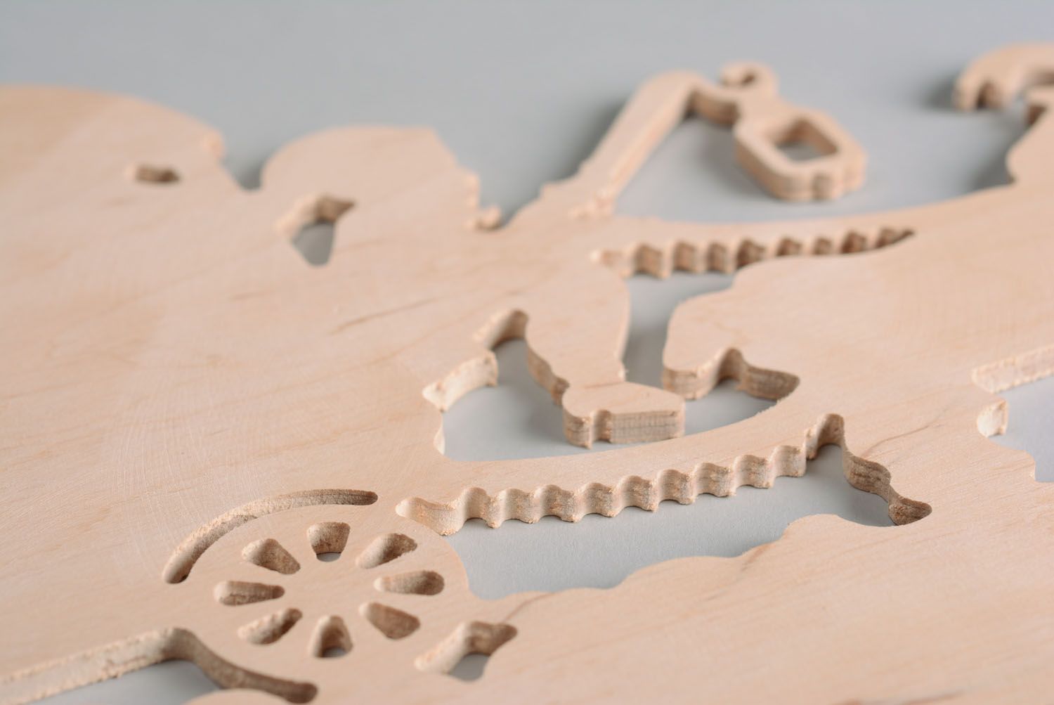 Wooden blank clock Carriage photo 4