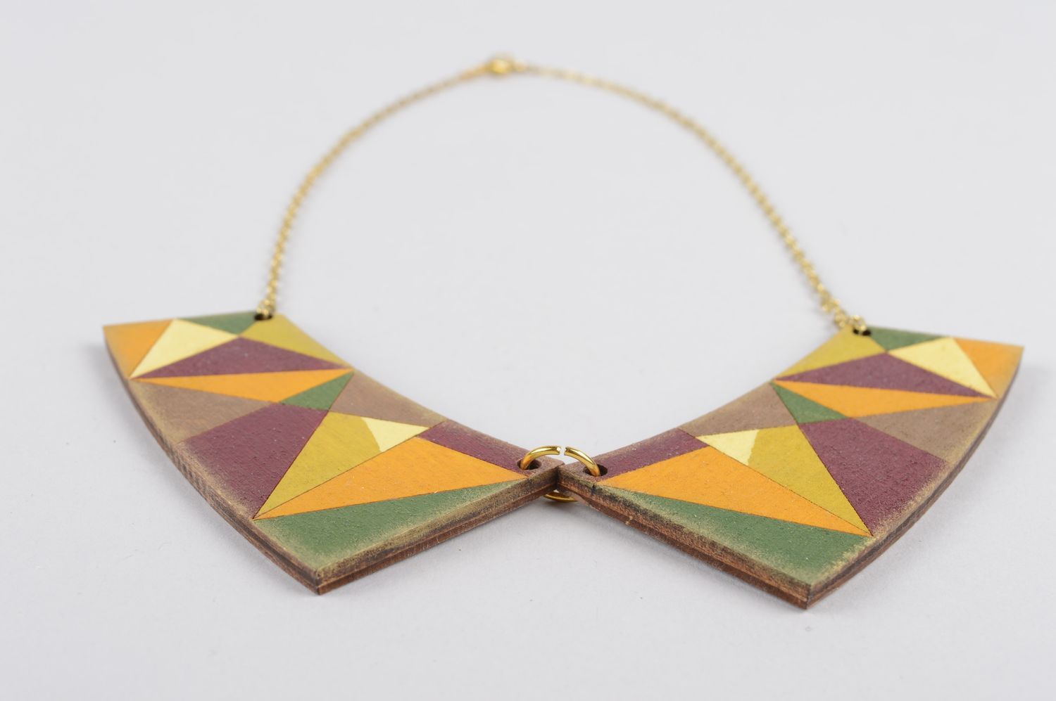 Holz Damen Halskette handmade Halsschmuck für Damen stilvolles Schmuck Collier foto 3