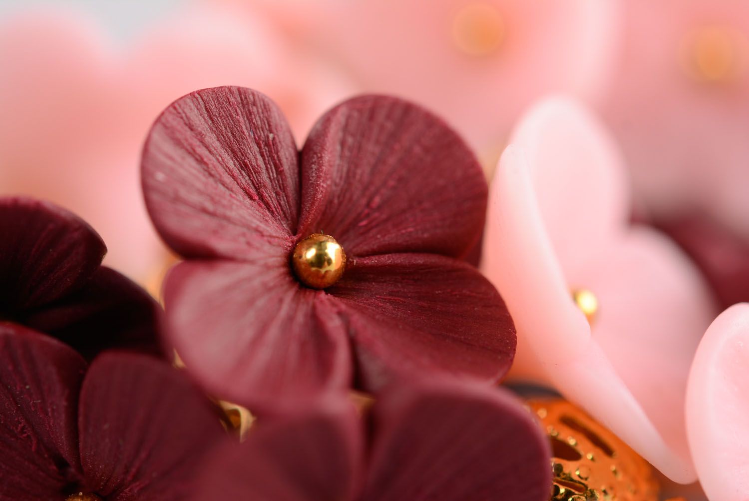 Beautiful earrings in the shape of flowers photo 3