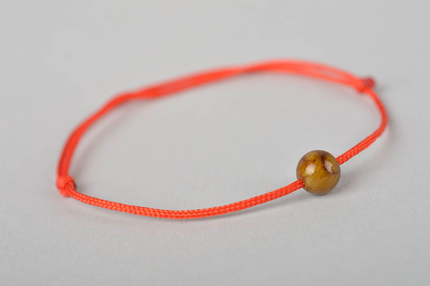 Handmade accessories beautiful wrist bracelet with bead red designer bracelet    photo 2
