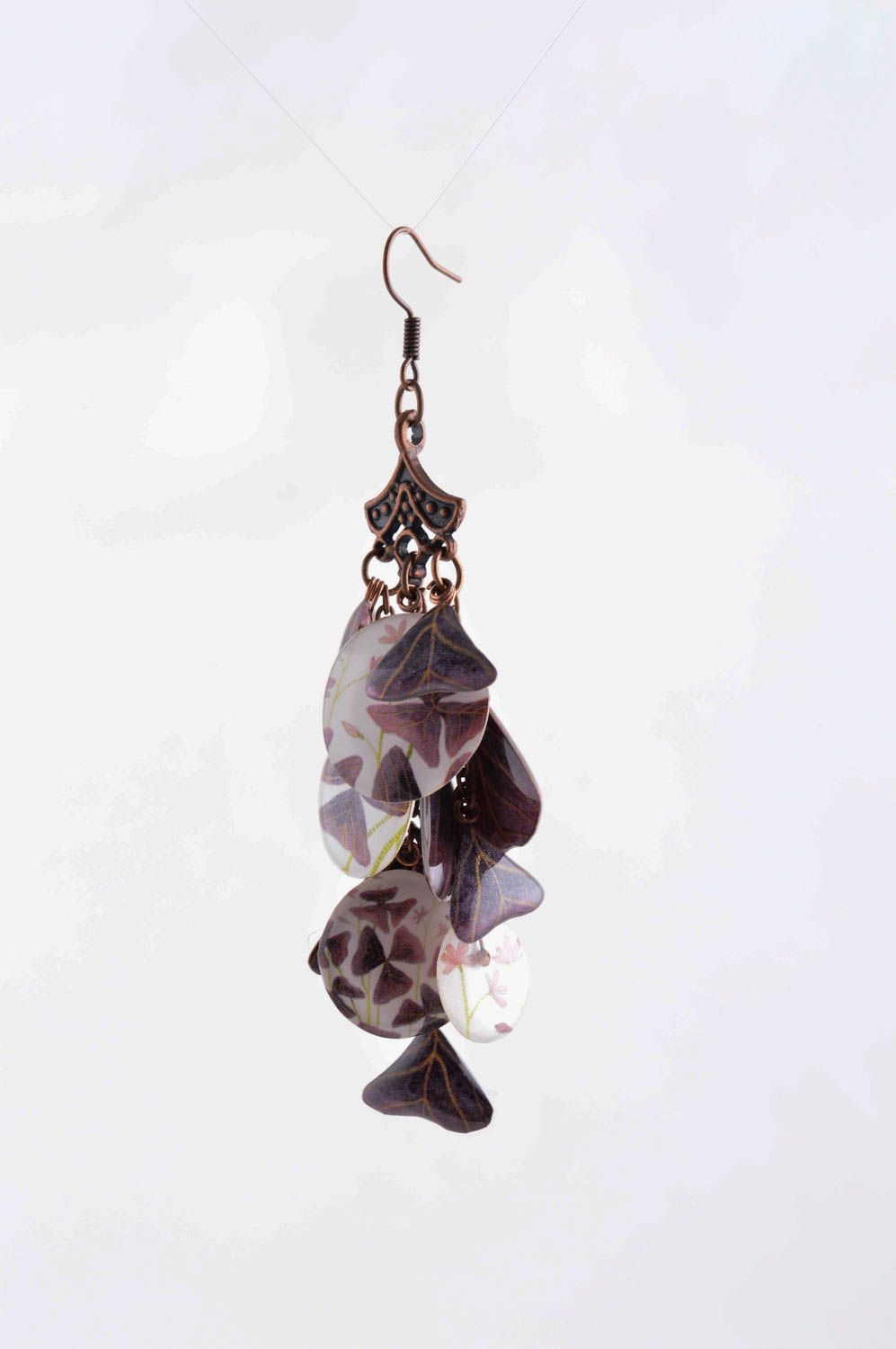 Handmade designer metal earrings stylish beautiful earrings unusual jewelry photo 2