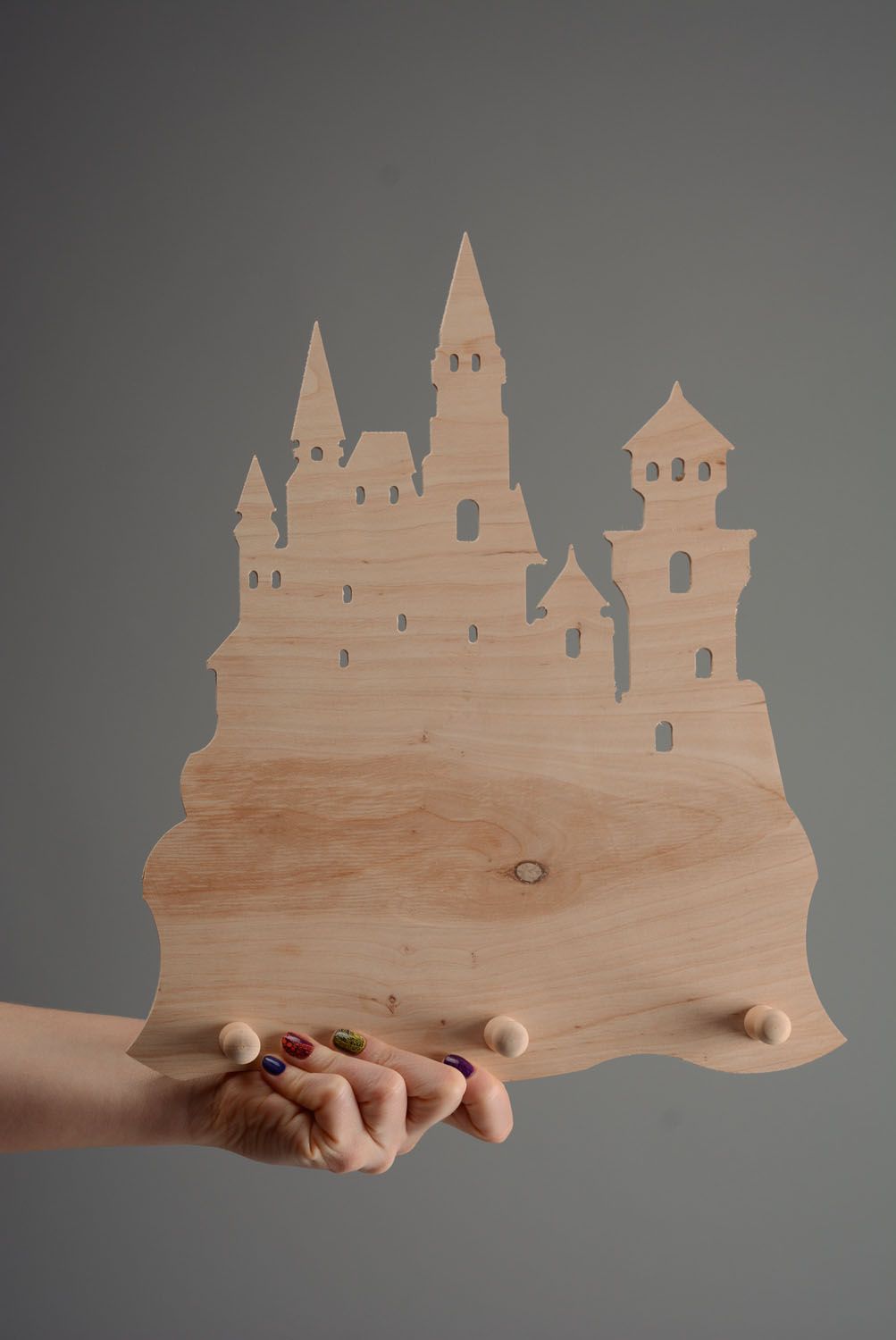 Plywood blank hanger in the shape of castle photo 3