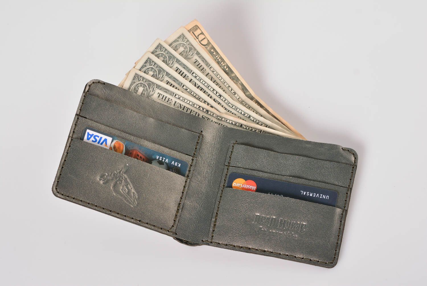 Handmade leather wallet men accessories slim wallets designer wallets gift ideas photo 3