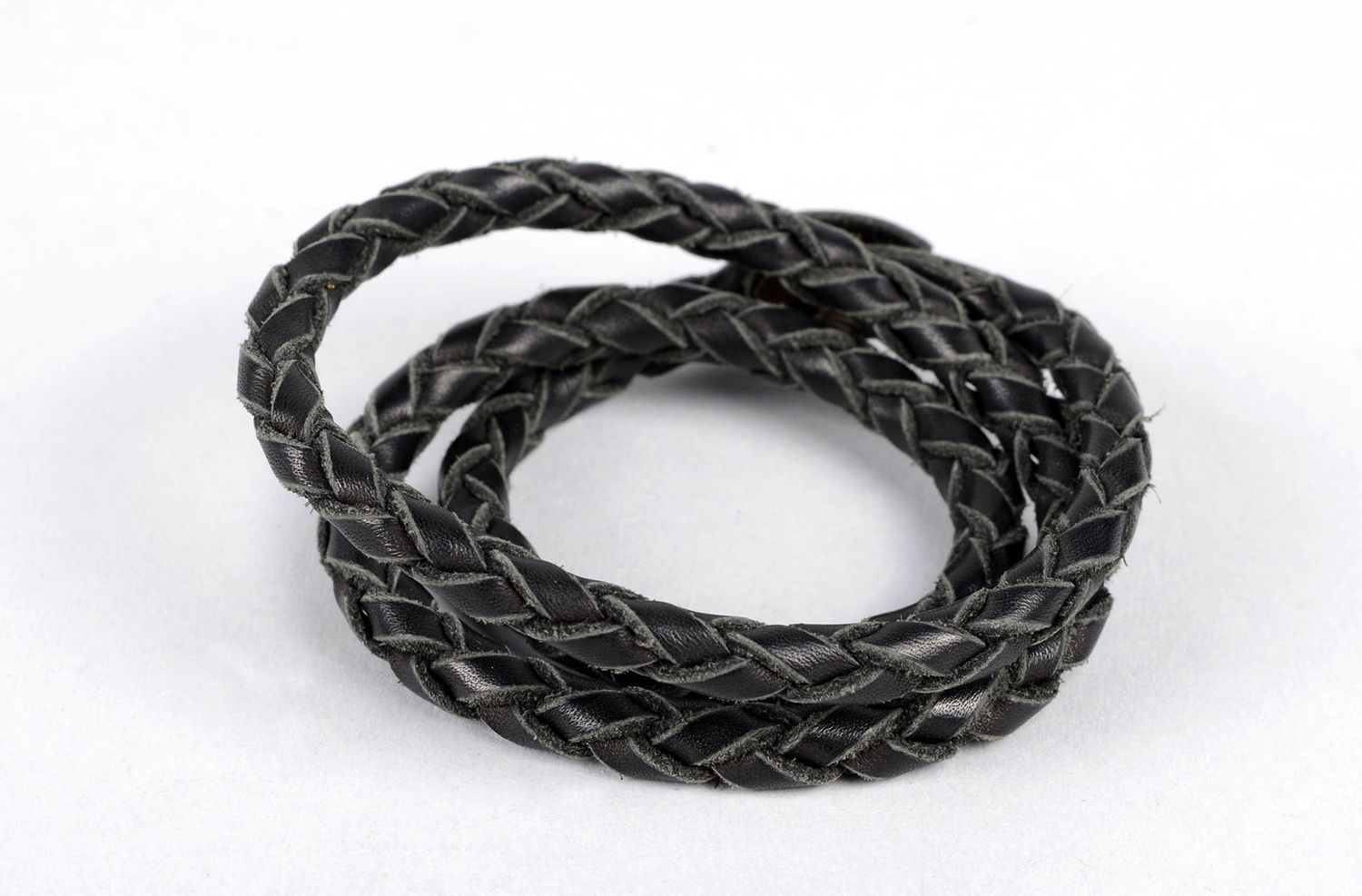 Unusual handmade leather bracelet double wrap bracelet unisex jewelry designs photo 1