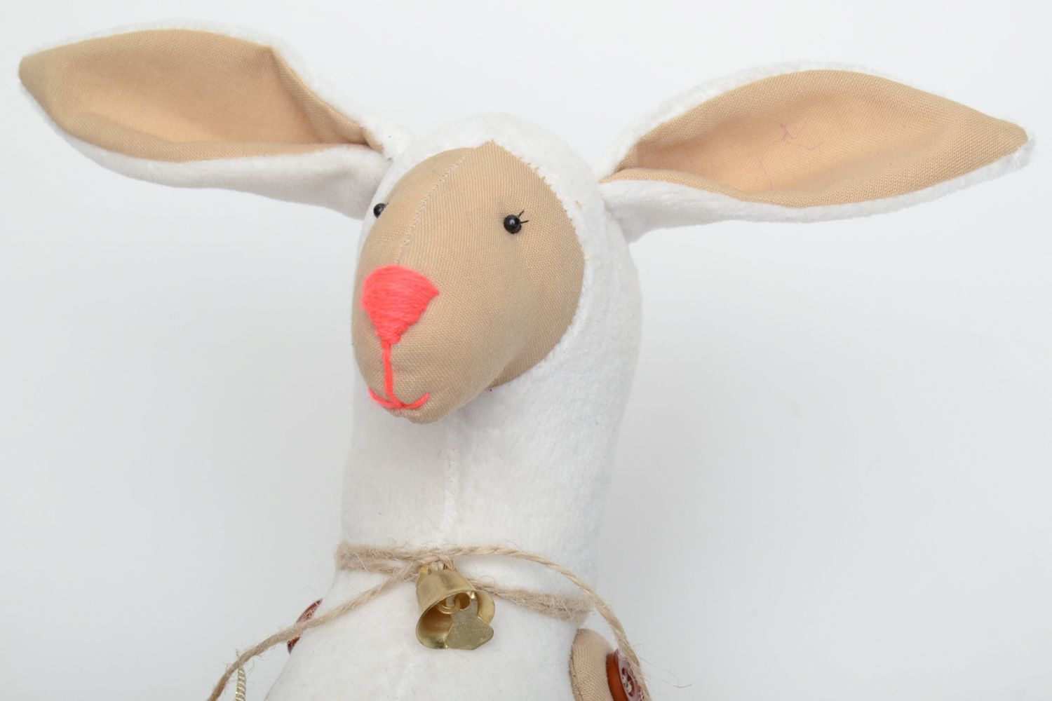 Handmade soft toy White Lamb photo 3