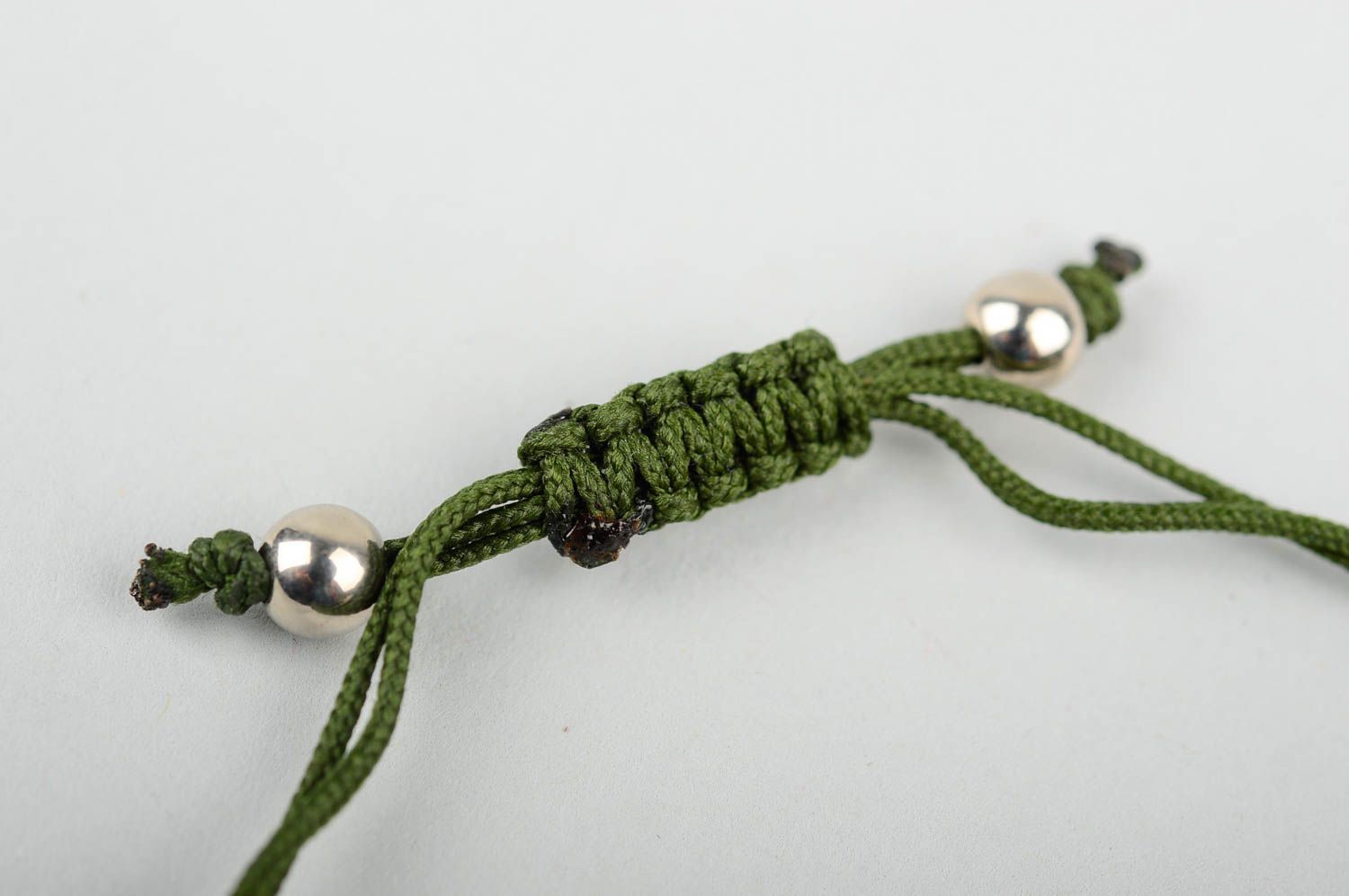Handmade designer stylish bracelet unusual green bracelet elegant accessory photo 4