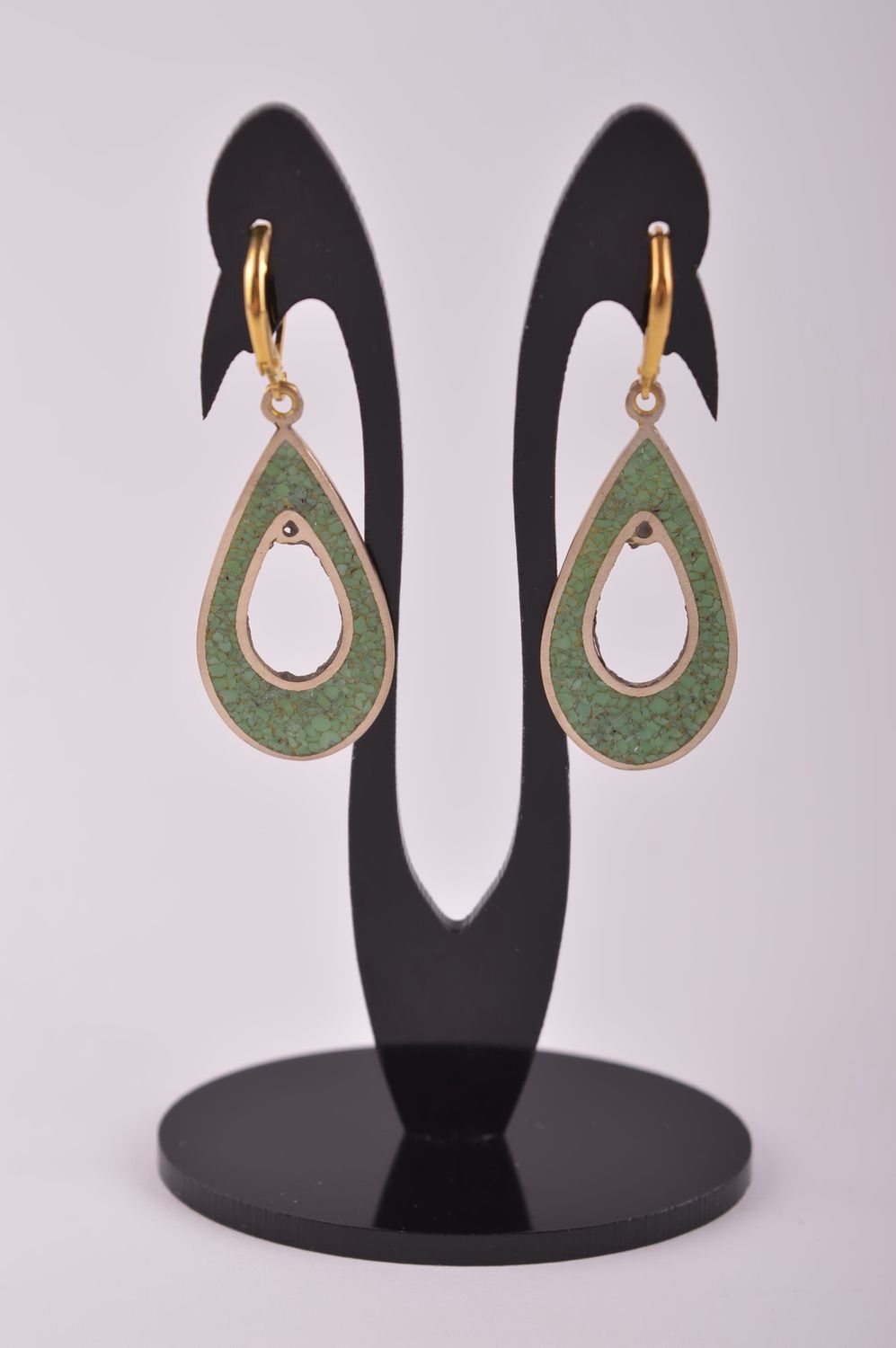 Stylish handmade metal earrings gemstone earrings fashion trends for girls photo 2
