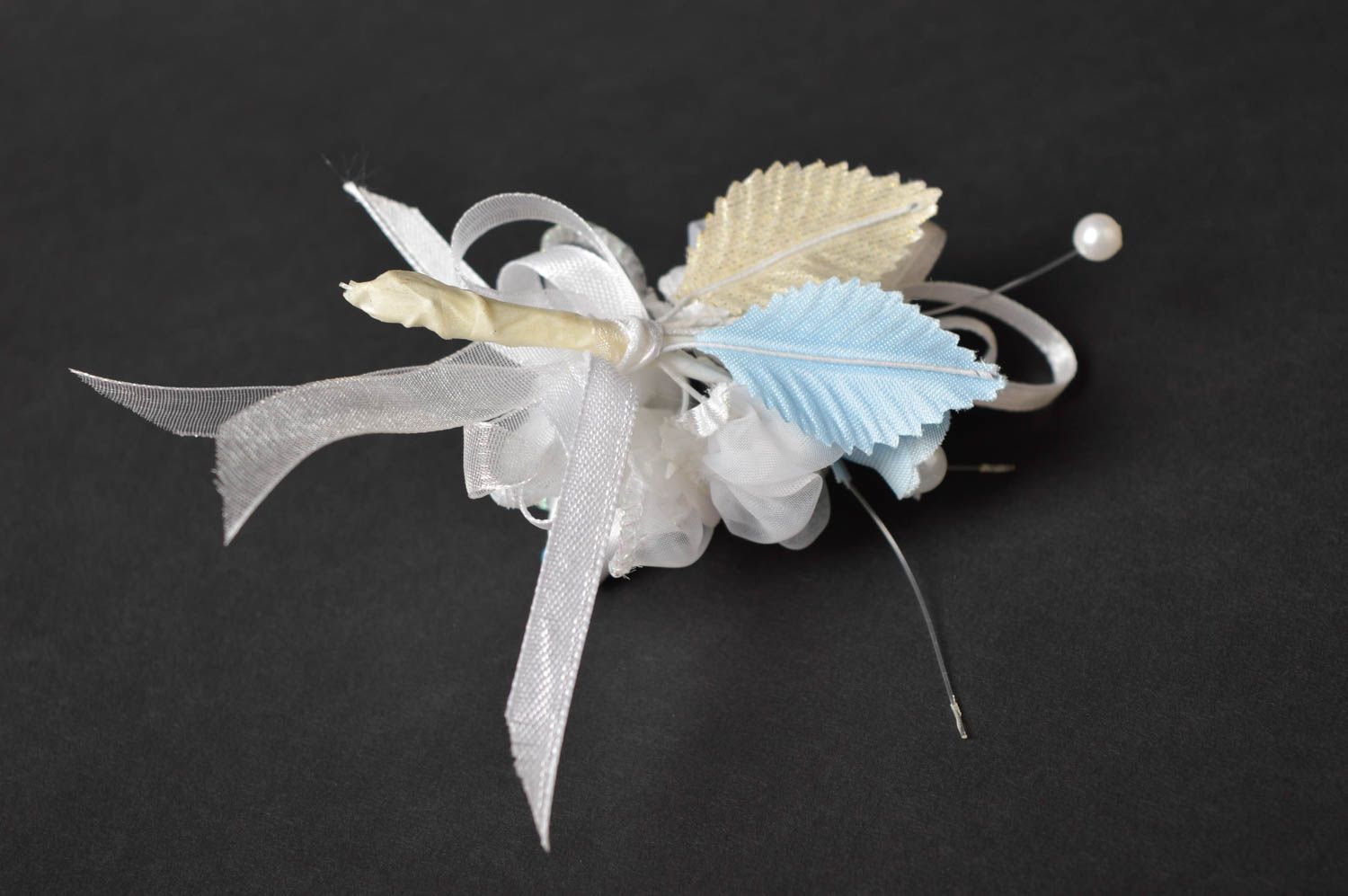 Botonier para el novio artesanal accesorio para boda elegante regalo original foto 3