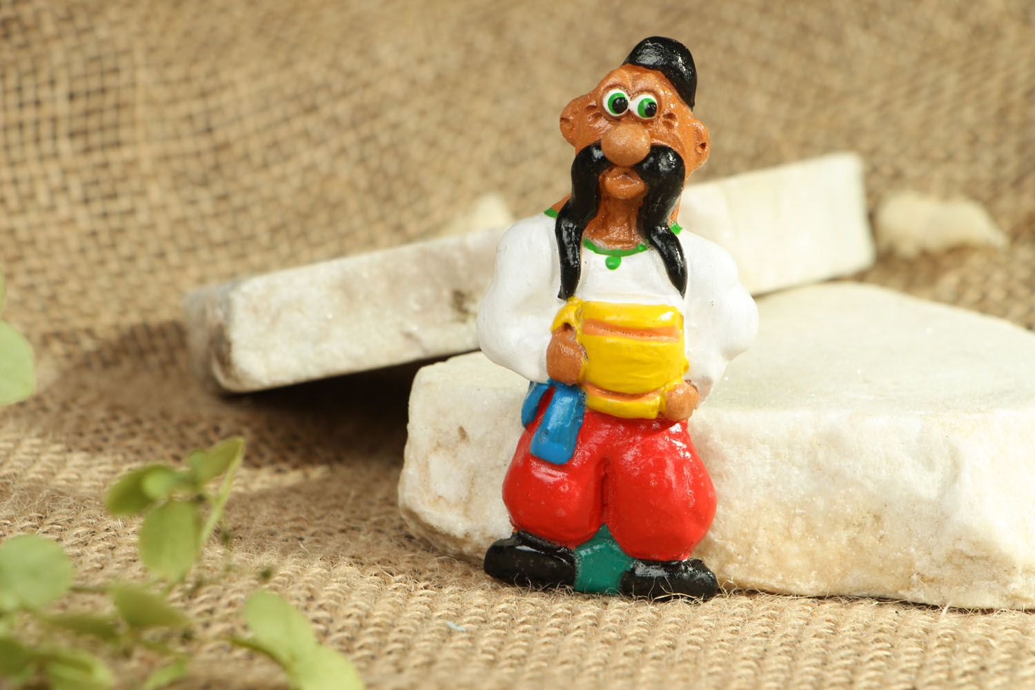 Clay figurine Cossack with a Mug of Beer photo 5