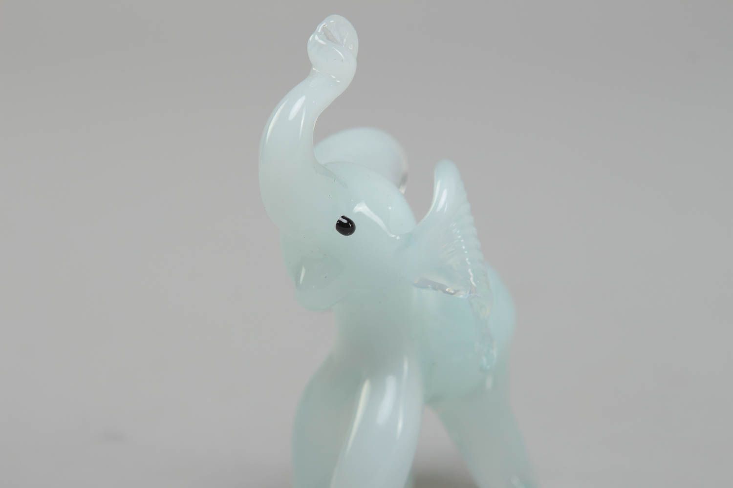 Figura de cristal de lampwork Elefante blanco foto 2