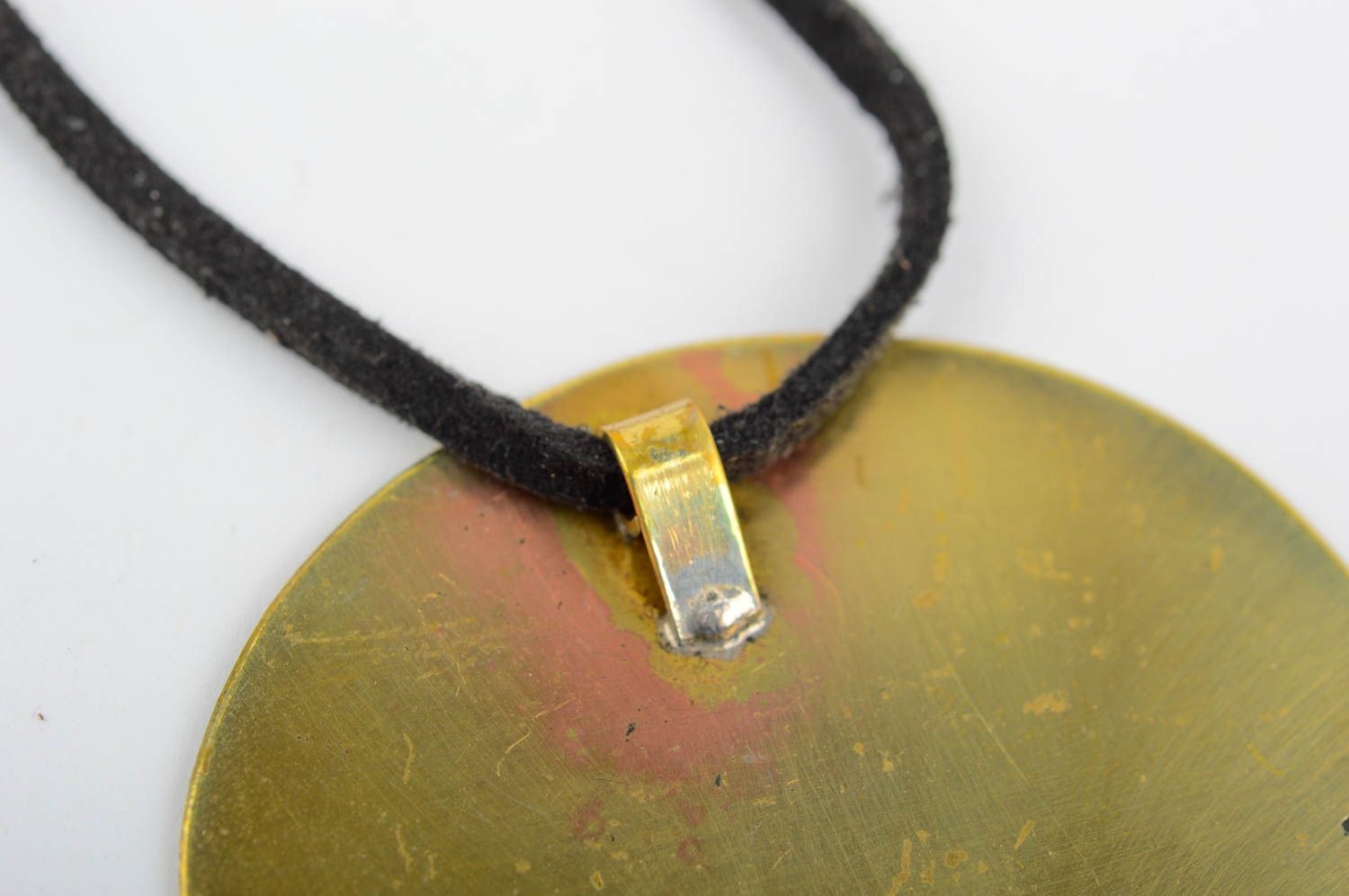 Handmade pendant brass accessories metal handmae bijouterie gift for women photo 5