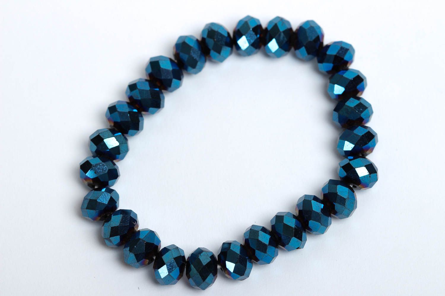 Bracelet cristal bleu Bijou fait main design élégant original Accessoire mode photo 2