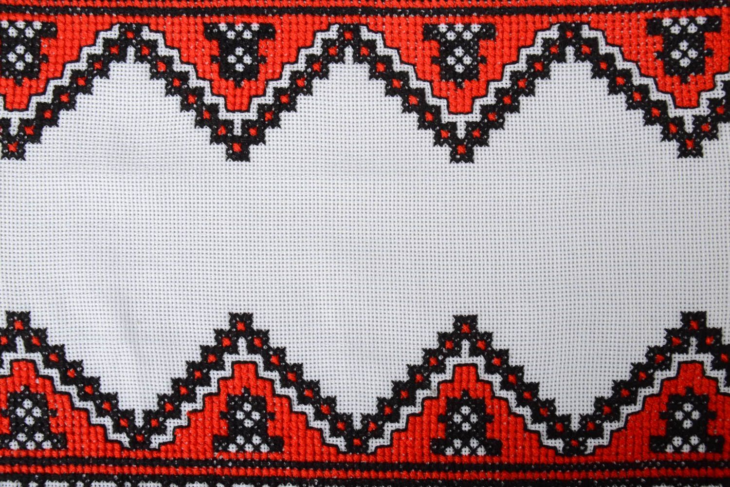 Designer cotton decoration unique handmade embroidery wedding towel Slavic decor photo 4