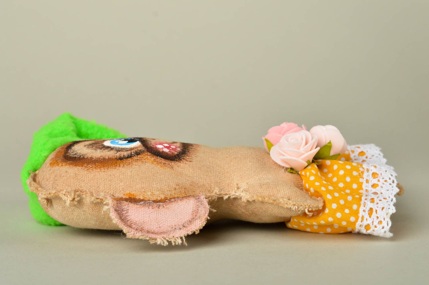 Игрушка ручной работы игрушка обезьянка девочка оригинальная игрушка из хлопка фото 2