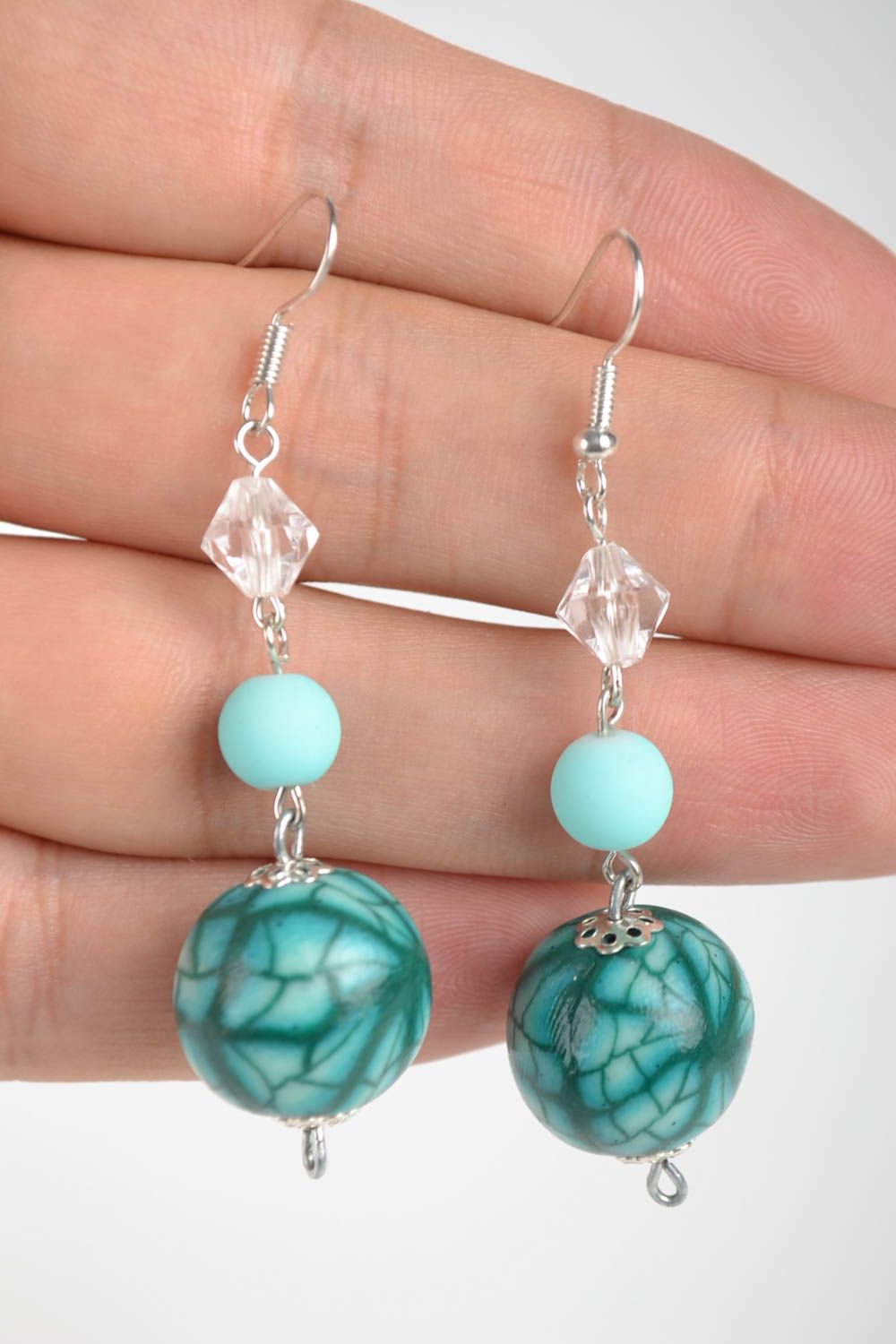 Ball earrings handmade earrings polymer clay jewelry gift ideas for girl photo 5