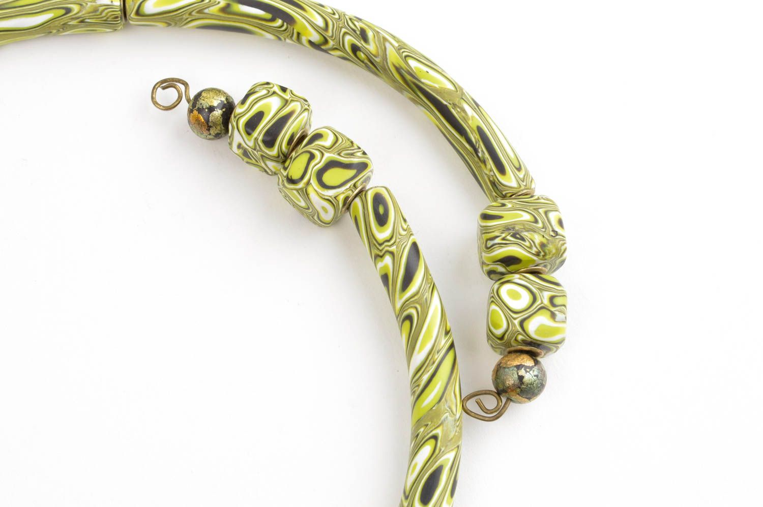 Handmade Damen Collier Modeschmuck Halskette Accessoire für Frauen Polymerton foto 4