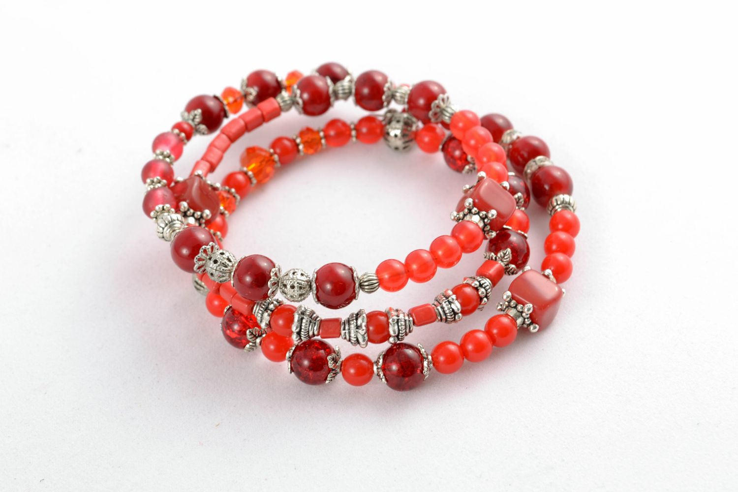 Multirow woven bead bracelet photo 3