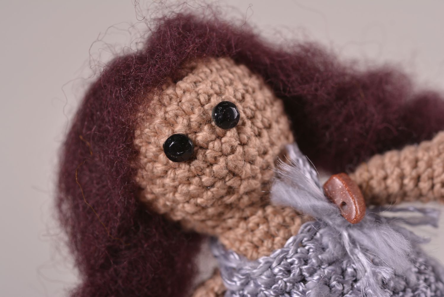 Hand-crochet doll handmade exclusive toys designer doll present for children photo 2