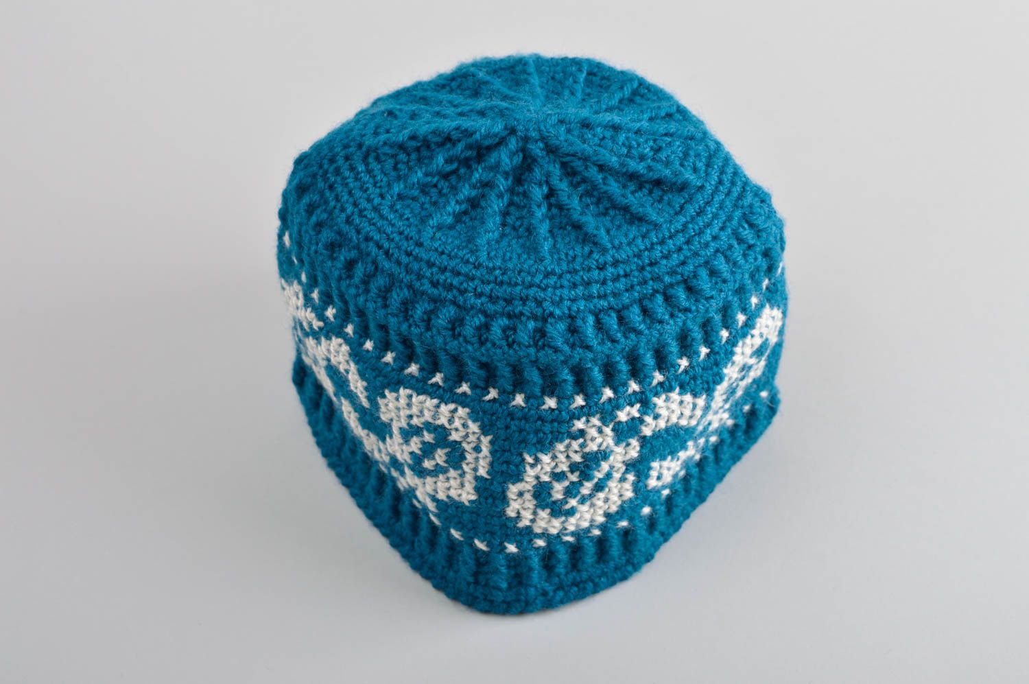 Crocheted hats handmade skullcap winter accessories men hats warm winter hat photo 3