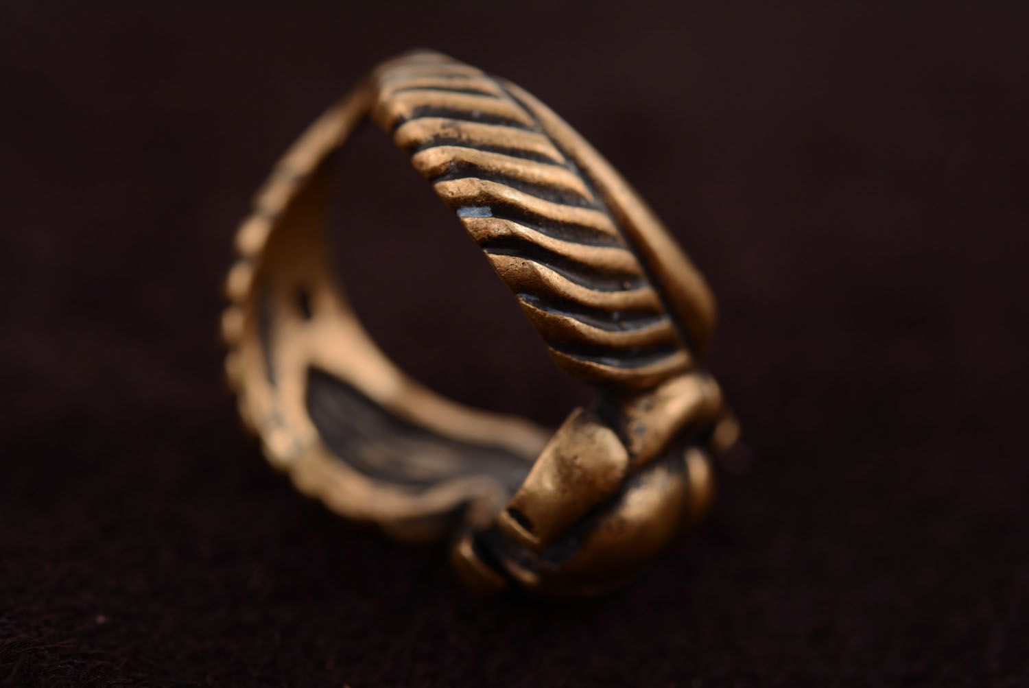 Bronze ring Scarab photo 5