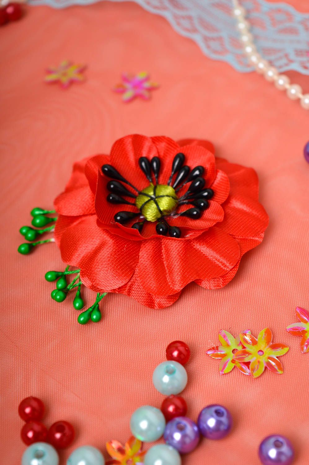 Handmade hair clip flower hair accessories kids accessories hair ornaments photo 1