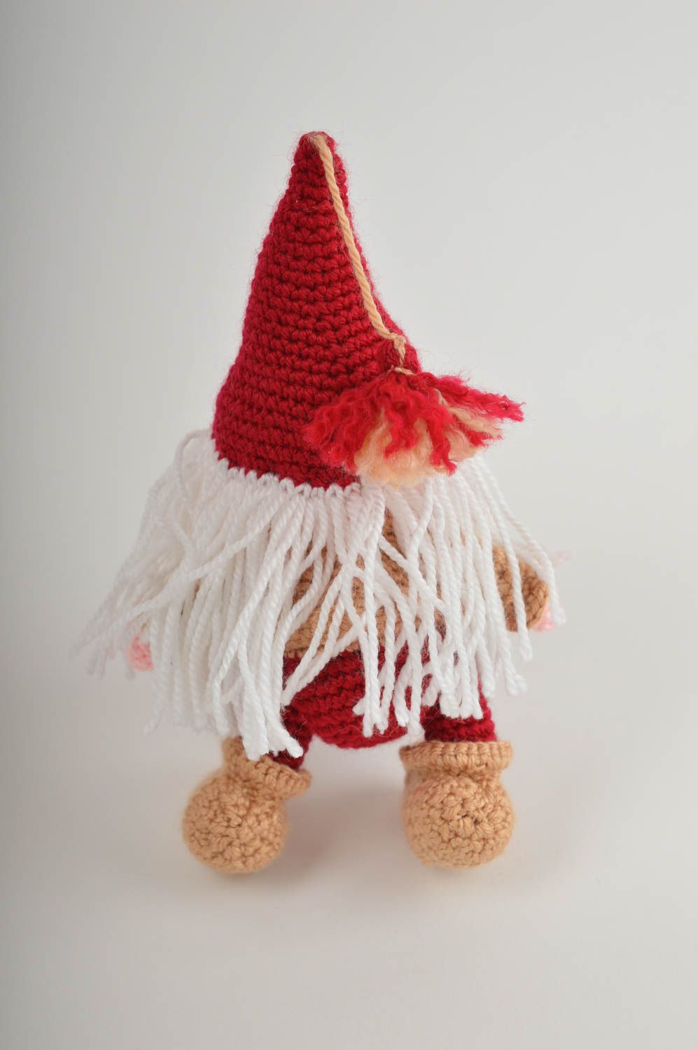 Peluche nain Jouet fait main tricoté en fils acryliques Cadeau pour enfant photo 3