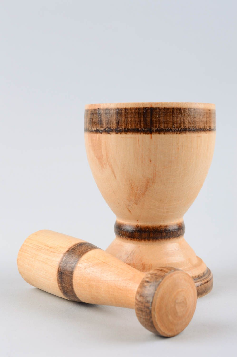 Handmade kitchen accessories wooden mortar and pestle wood kitchenware photo 4