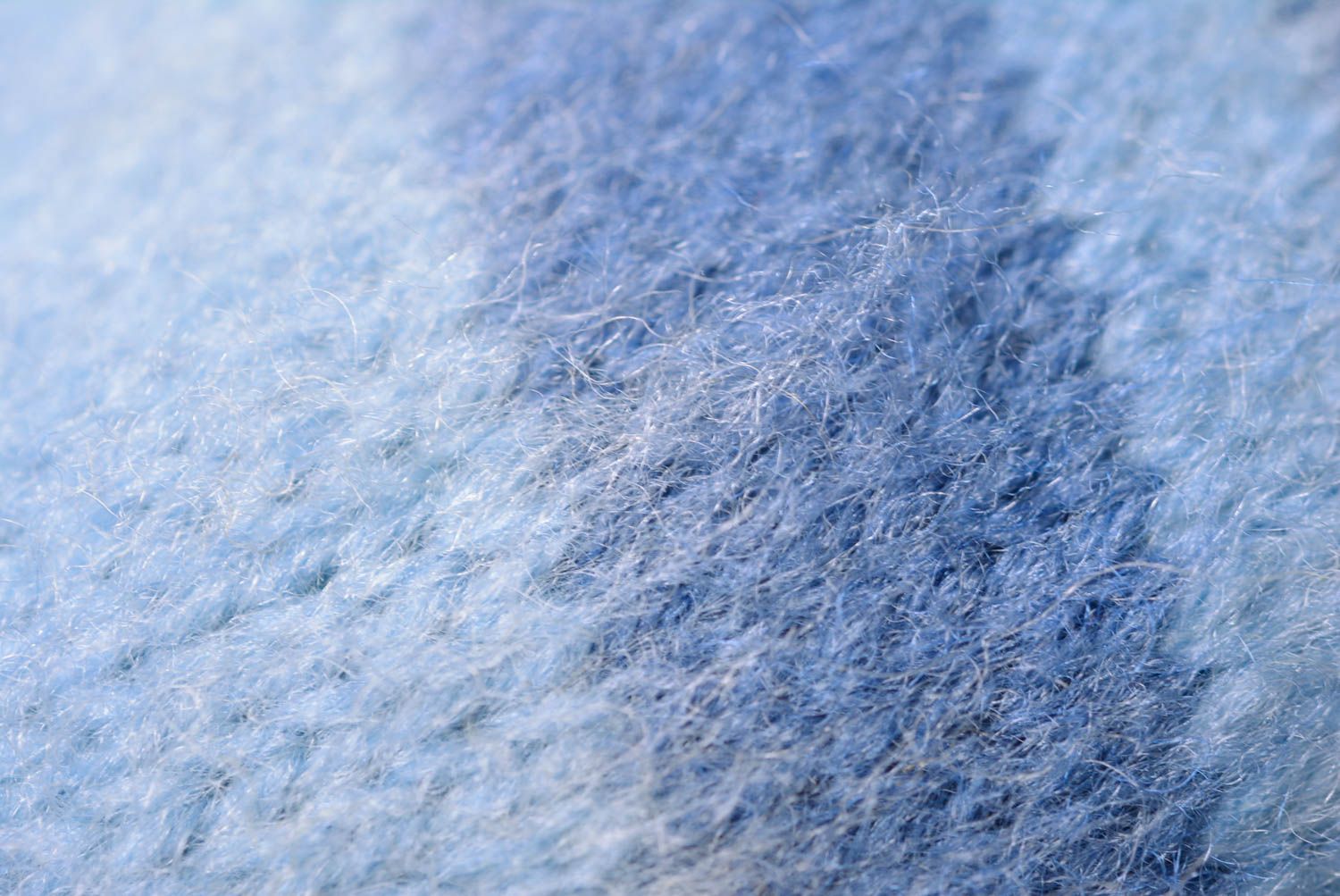 Peluche chat bleu Jouet tricot fait main en laine Cadeau enfant original photo 5