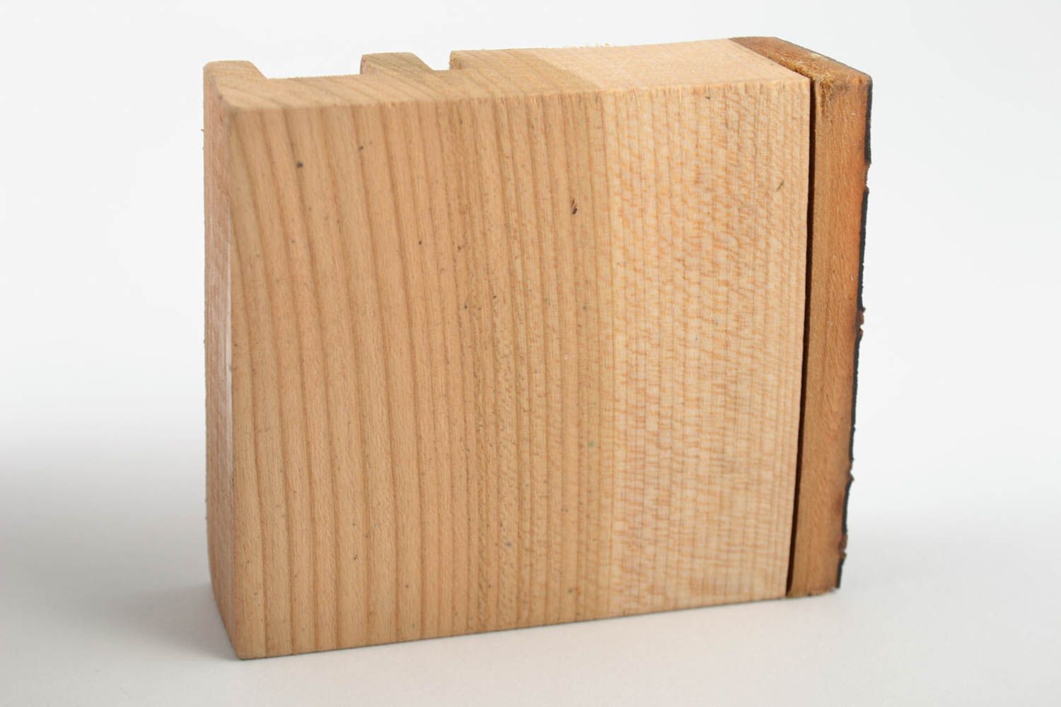 Brauner handmade Handyständer Holz kompakt schön ungewöhnlich bequem stilvoll foto 3