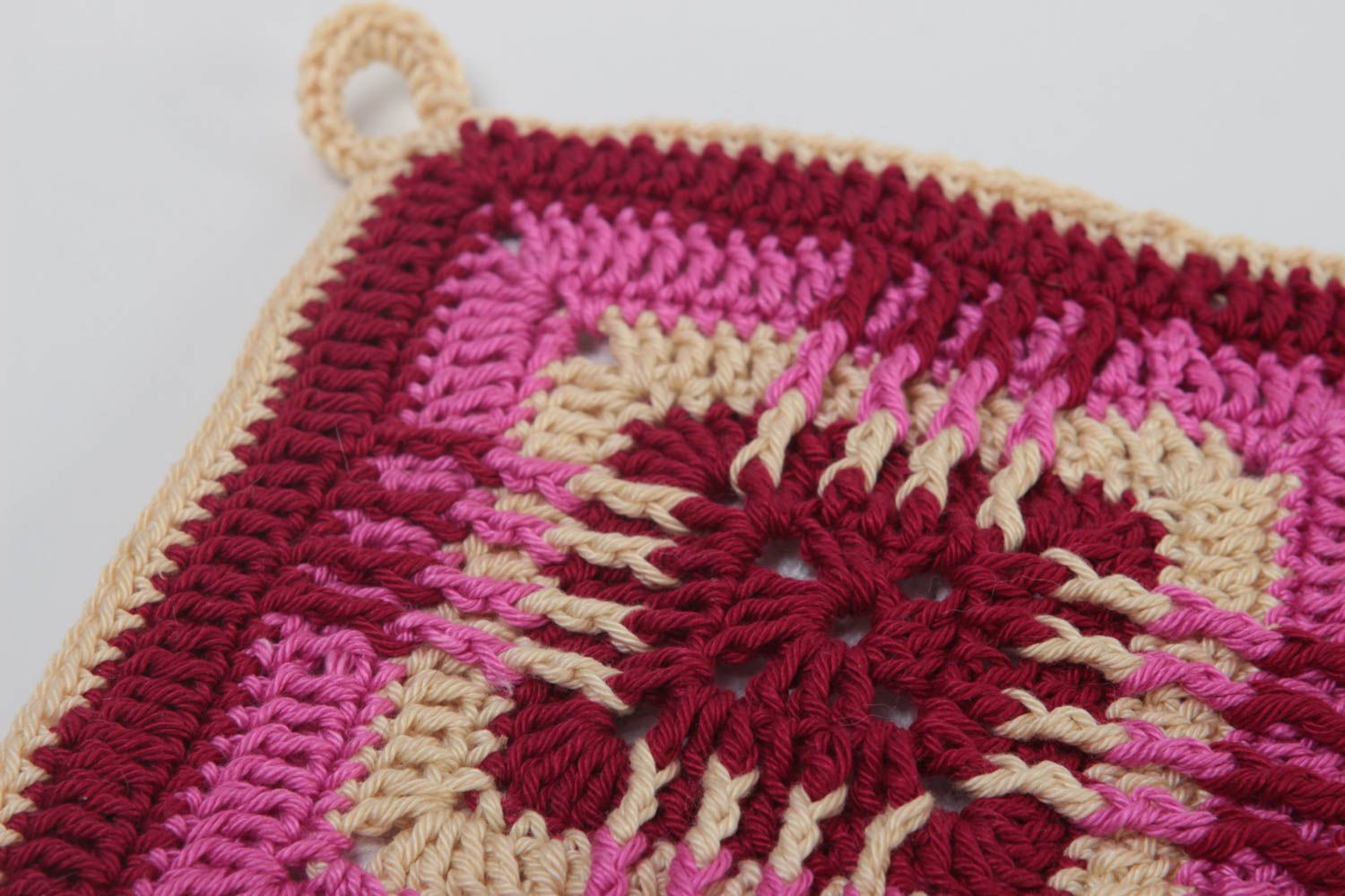 Unusual handmade pot holder decorative crochet potholder the kitchen gift ideas photo 3