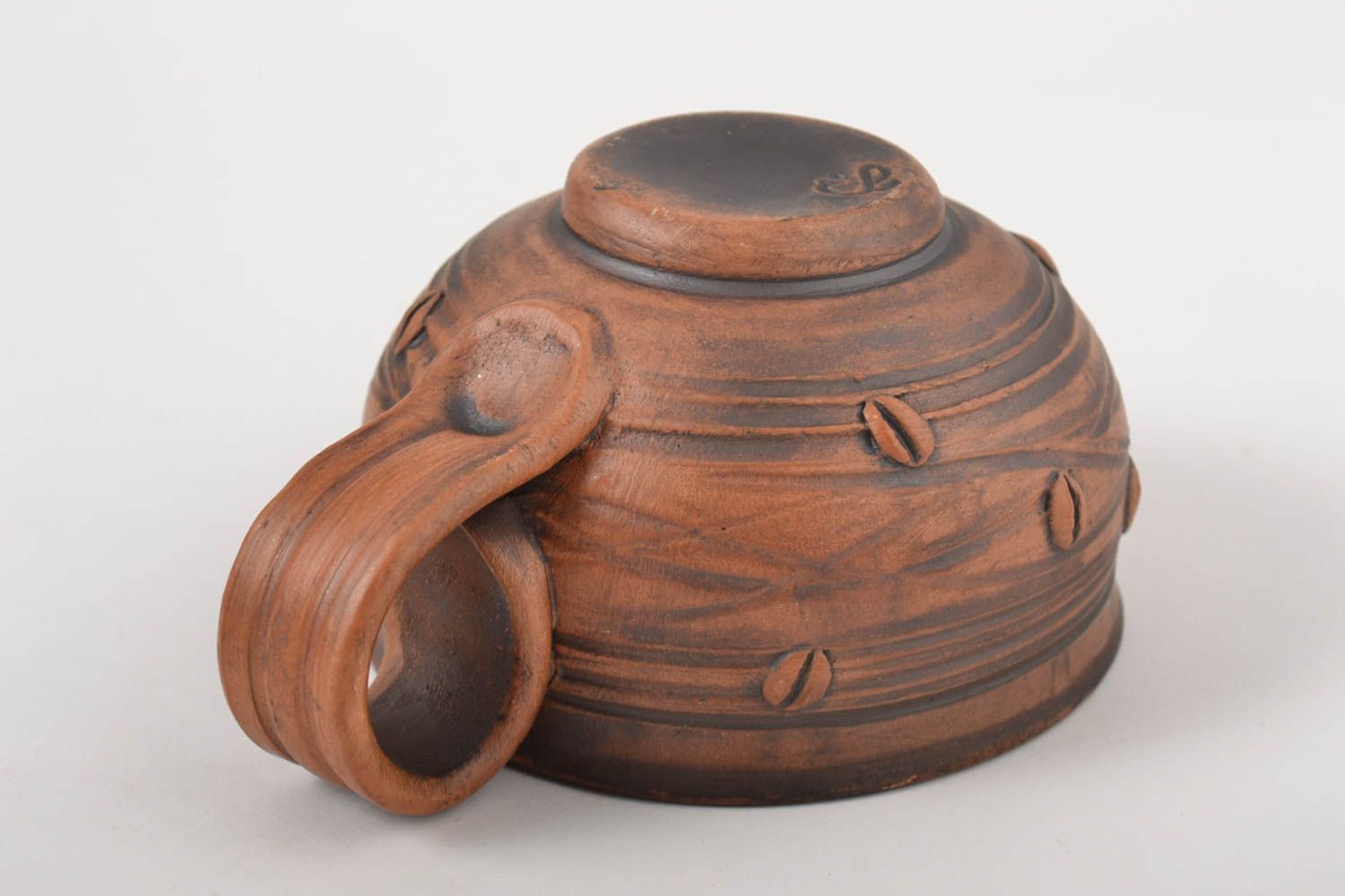 Taza de cerámica hecha a mano de arcilla regalo original utensilio de cocina  foto 3