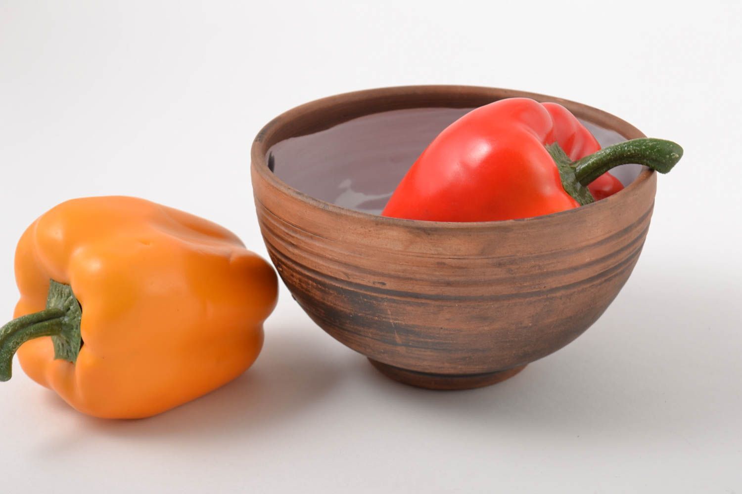 Handmade ceramic bowl stylish kitchenware handmade tableware accessory for home  photo 1