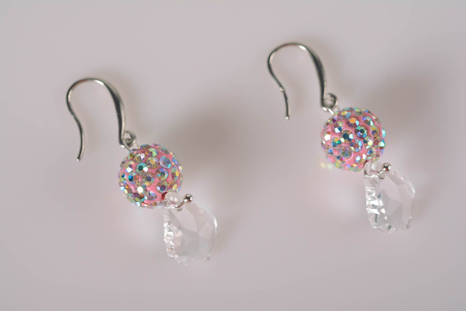 Handgemachter Schmuck Ohrringe aus Glas Modeschmuck Ohrhänger für Damen foto 1