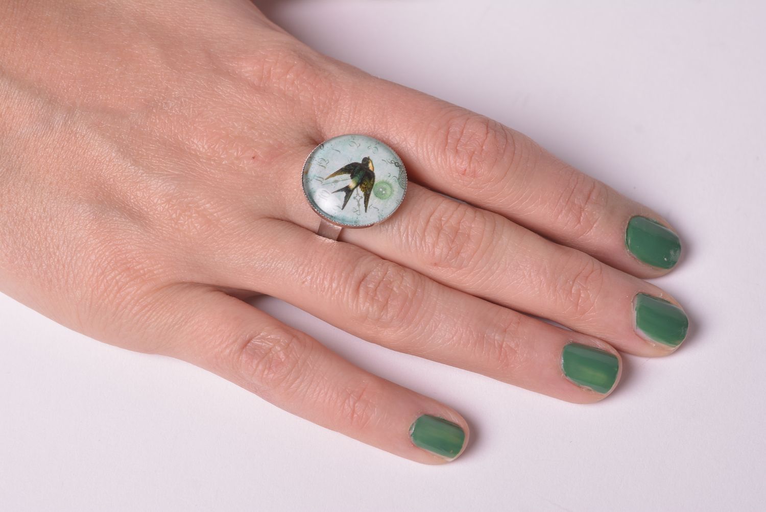 Handgefertigt Ring Damen hochwertiger Modeschmuck ausgefallener Ring schön foto 7