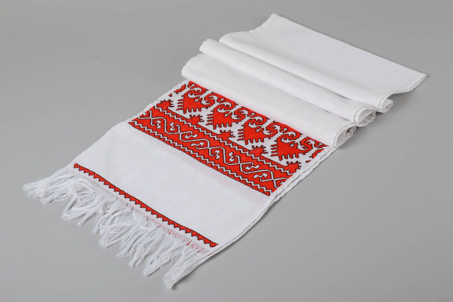 Handmade ethnic embroidered towel unique designer traditional wedding accessory photo 2