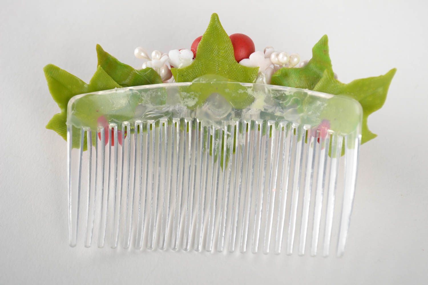 Stylish handmade hair comb design flower hair comb designer hair accessories photo 2