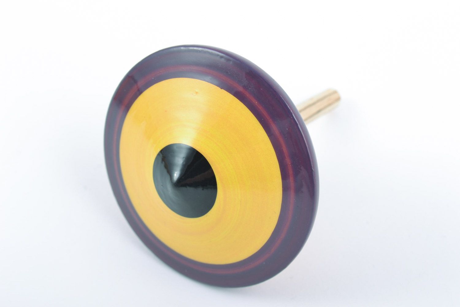 Cute handmade wooden painted spinning top for children eco-friendly toys for children photo 5